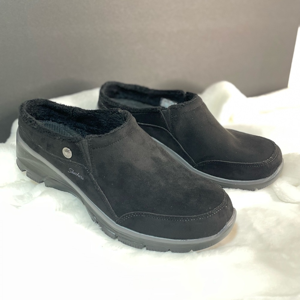 Skechers Relaxed Fit Easy Going Latte Mule Black Size W11 Nwot